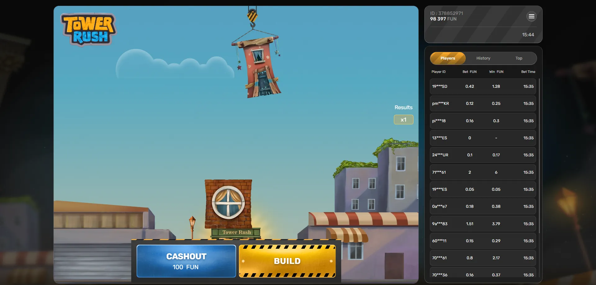 طوابق مكافآت tower rush — Frozen وTemple وTriple Build